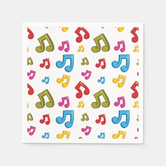 Serviette En Papier Motif musical (Devant)