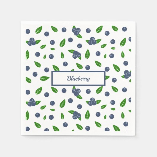 Serviette en Papier motif Myrtilles (Devant)