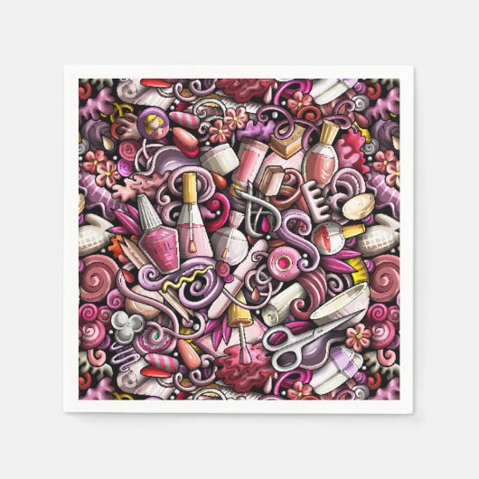 Serviette En Papier Motif Nail Studio (Devant)