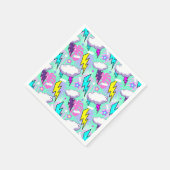 Serviette En Papier Motif Neon Lightning Bolts & Stars (Coin)