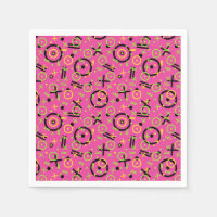 motif Neon Pink et Blue Doodle des années 80/90