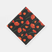 Serviette En Papier motif noir (Coin)