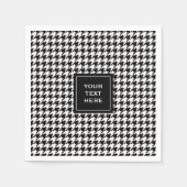 Serviette En Papier Motif noir et blanc Houndstooth (Devant)