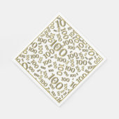 Serviette En Papier Motif numérique aléatoire Gold/White 100 (Coin)