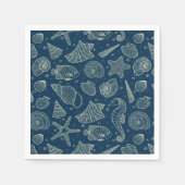 Serviette En Papier Motif Océan Habitants (Devant)