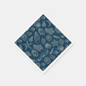 Serviette En Papier Motif Océan Habitants (Coin)