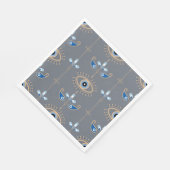 Serviette En Papier motif oculaire gris bohème rétro (Coin)