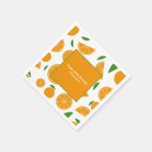 Serviette En Papier Motif orange (Coin)