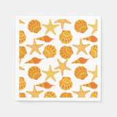 Serviette En Papier Motif Orange Beach Shell (Devant)
