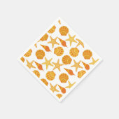 Serviette En Papier Motif Orange Beach Shell (Coin)