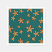 Serviette En Papier Motif orange Starfish (Devant)