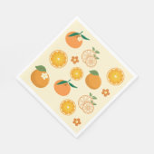Serviette En Papier Motif Oranges (Coin)