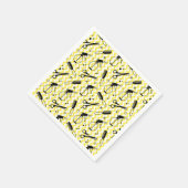Serviette En Papier Motif Outil de coiffeur jaune (Coin)