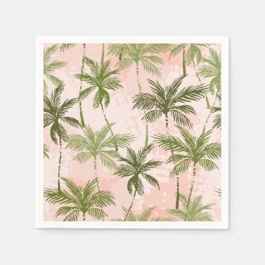 Serviette En Papier Motif palmier (Devant)