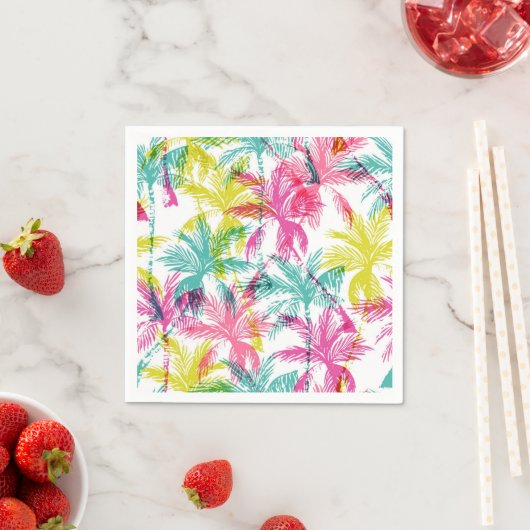 Serviette En Papier Motif palmier (En situation)