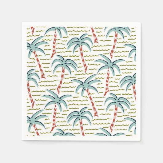Serviette En Papier Motif palmier (Devant)