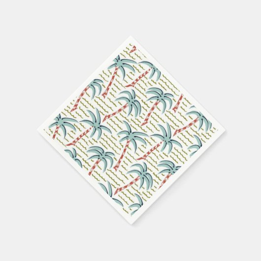 Serviette En Papier Motif palmier (Coin)