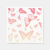 Serviette En Papier Motif papillon (Devant)