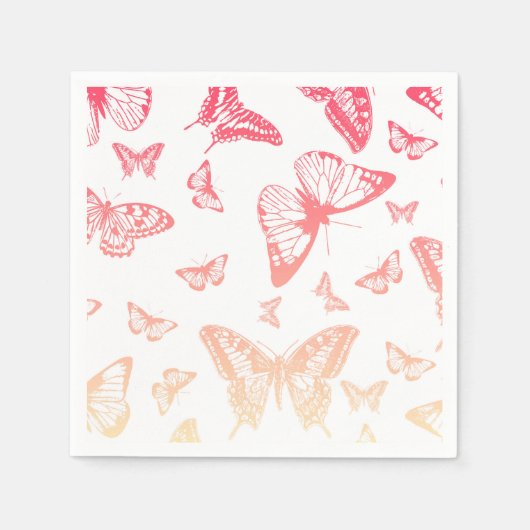 Serviette En Papier Motif papillon (Devant)