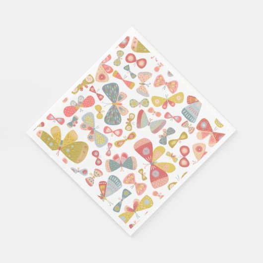 Serviette En Papier Motif papillon (Coin)