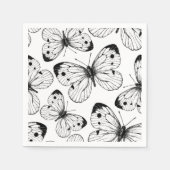 Serviette En Papier Motif papillon de choux (Devant)