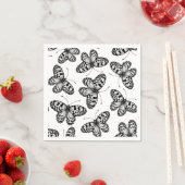 Serviette En Papier Motif papillon en papier (En situation)