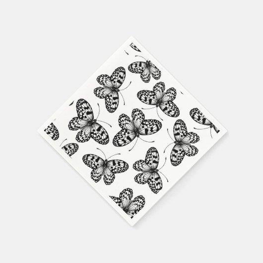Serviette En Papier Motif papillon en papier (Coin)