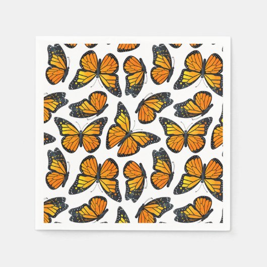 Serviette En Papier Motif papillon Monarch (Devant)