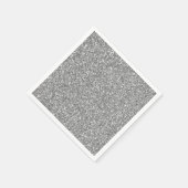 Serviette En Papier Motif Parties scintillant argent (Coin)