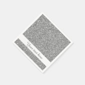 Serviette En Papier Motif Parties scintillant Argent Ressemblant Avec  (Coin)