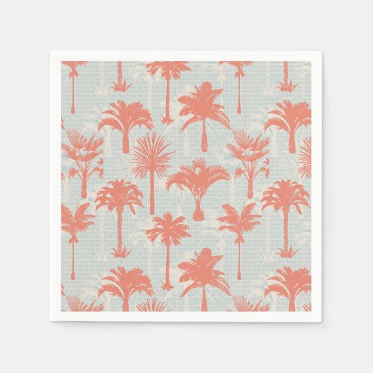 Serviette En Papier Motif Pastel Palm Tree (Devant)
