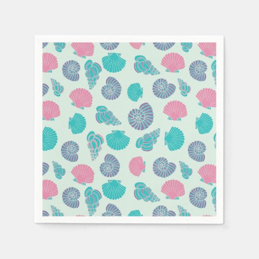 Serviette En Papier Motif Pastel Seashell (Devant)