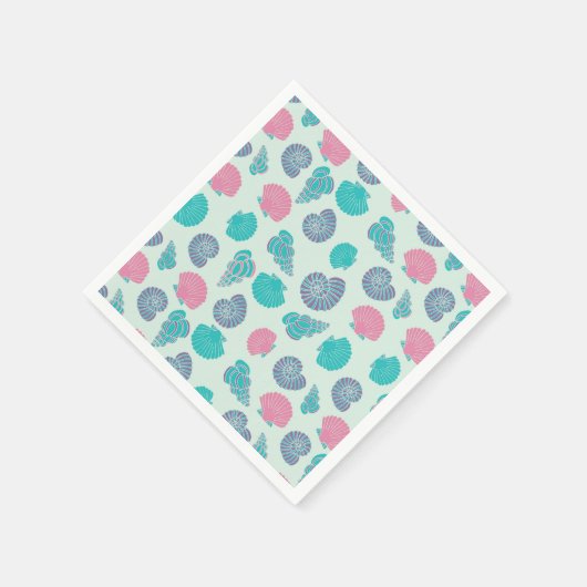 Serviette En Papier Motif Pastel Seashell (Coin)