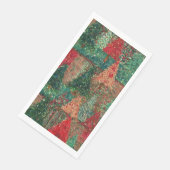 Serviette En Papier Motif Patchwork d'Arbre de Noël (Coin)