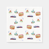 Serviette En Papier Motif Paysages (Devant)