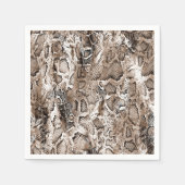 Serviette En Papier Motif Peau de Serpent (Devant)
