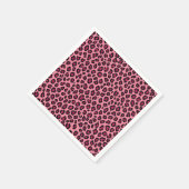 Serviette En Papier Motif Peau Léopard rose Faux Imprimer (Coin)