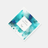 Serviette En Papier Motif peint Abstrait moderne et lumineux (Coin)