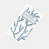 Serviette En Papier Motif personnalisé aux algues bleues - Beach House (Coin)