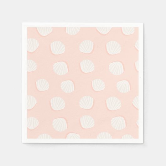 Serviette En Papier Motif Pink Shell (Devant)