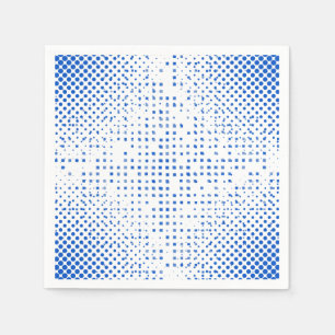 Serviette En Papier Motif Pixels bleus
