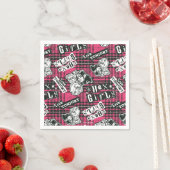 Serviette En Papier Motif Plaid Des Filles Hex (En situation)