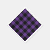 Serviette En Papier Motif Plaid pour le contrôle du bison violet et no (Coin)