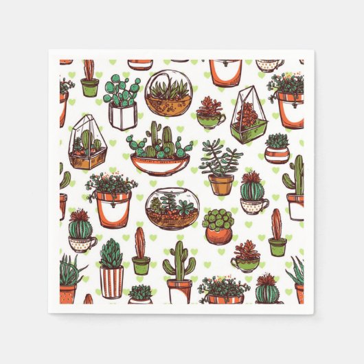 Serviette En Papier motif plante (Devant)