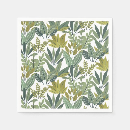 Serviette En Papier motif plante (Devant)
