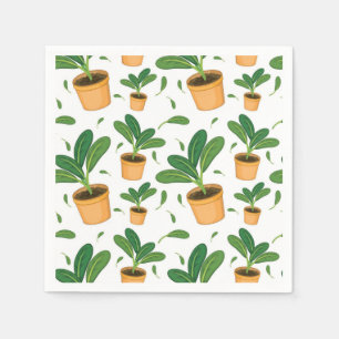 Serviette En Papier motif plante