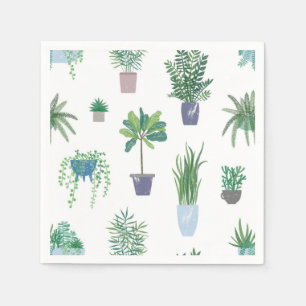 Serviette En Papier motif plante