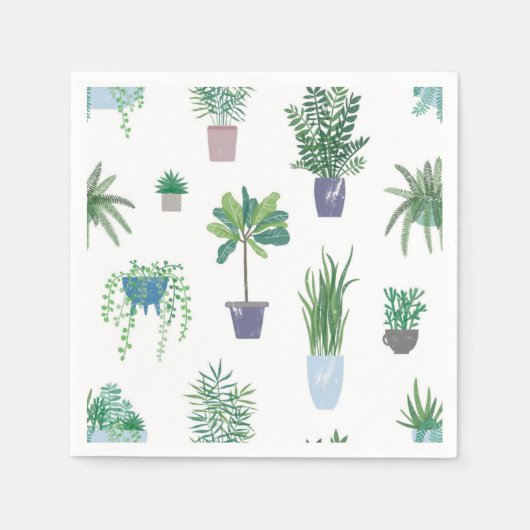 Serviette En Papier motif plante (Devant)