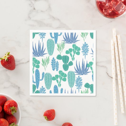 Serviette En Papier motif plante (En situation)