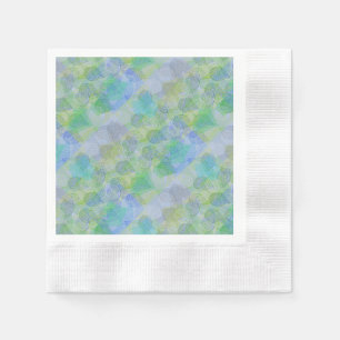 Serviette En Papier motif plante A02.b Feuille LBlue BG